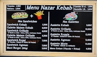 Taksim Grill Kebab menu
