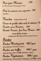 Le Tremplin menu