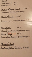 Le Tremplin menu