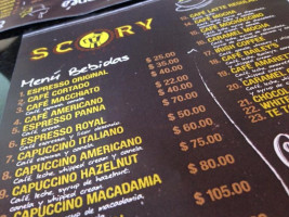 Scory Cafe menu