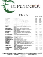 Le Pen Duick menu