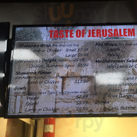 Taste Of Jerusalem menu