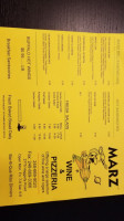 Marz Wine Pizzeria Inc menu