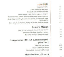 Le Café Du Marché menu