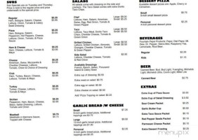 The Pizza House menu