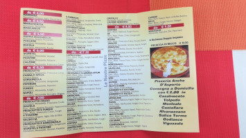 Pronto Pizza menu