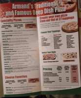 Armand's Pizzeria And Grille menu