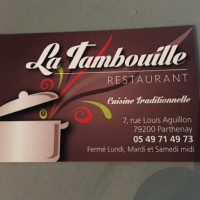 La Tambouille menu