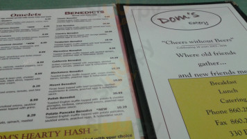 Dom's Broad St Eatery menu