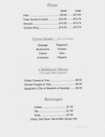 Pino's Italian menu