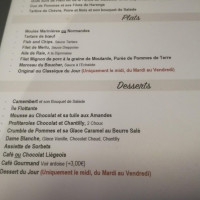 Côté Terre Et Mer menu