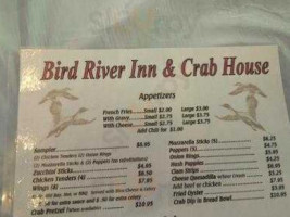 Bird River Inn menu