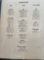 Adirondack On Long Lake menu