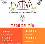 Nativa Gastronomia Ecuatoriana menu