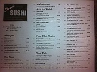 Shawn's SUSHI menu