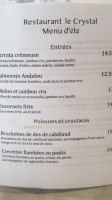 Le Crystal menu
