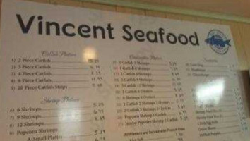 Vincent Seafood menu