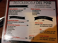 Pistoleros Restaurant menu