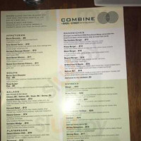 Combine, A Bass Street menu