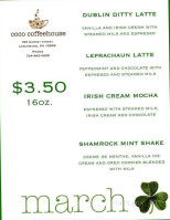 Coco Coffeehouse menu