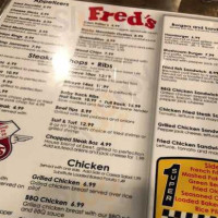 Fred's Steakhouse menu