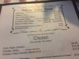 Holman Valley Steakhouse food
