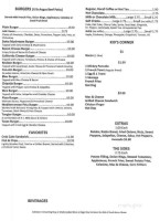 Creekside Pleasantville Diner menu