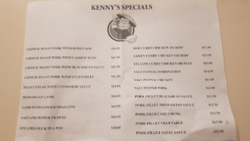 Kadina Chinese Takeaway menu