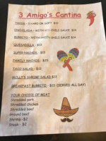 3 Amigo's Cantina menu