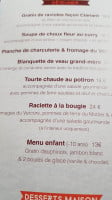 Le Clariant menu