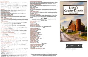 Browns Country Kitchen menu