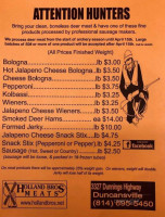 Holland Brothers Meats menu