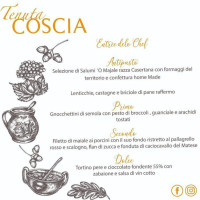 Tenuta Coscia menu
