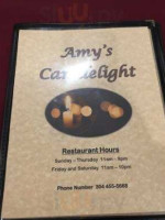 Amy's Candlelight menu
