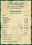 Theatercafe menu