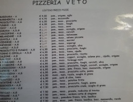 Trattoria Pizzeria Veto menu