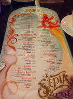 Sepia Café menu