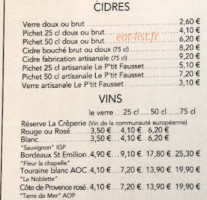 La Creperie menu