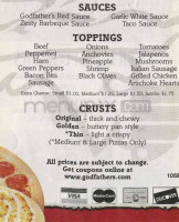 Pizza Shop menu