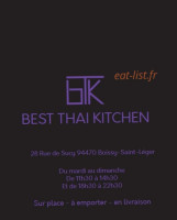 Best Thai Kitchen menu