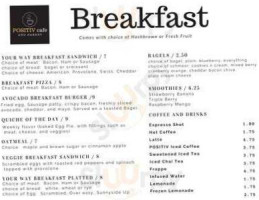 Positiv Cafe And Bakery menu