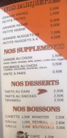 Snack La Fontaine menu