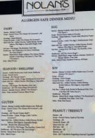 Nolan's On Canandaigua Lake menu