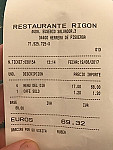 Rigon menu
