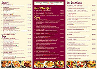 The Bangkok Thai Takeaway menu