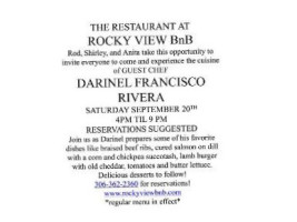 Rocky View menu