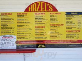 Hazel's Take-out menu