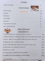 Auberge De La Falaise menu