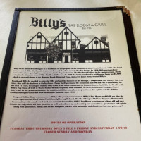 Billy's Tap Room Grill food