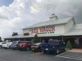 The Red Wagon outside